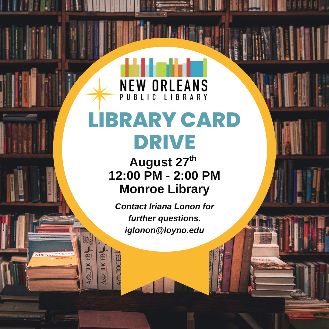 NOPL Library Card Drive